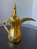 Middle Eastern Style Brass Tone Metal Dallah Coffee Pot