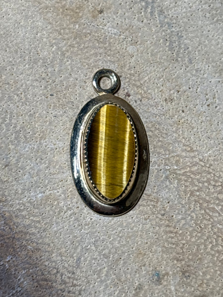 12K Gold Filled Pendant with Tiger Eye