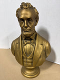 Gold Chalkware Abraham Lincoln Bust
