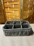 Divided Woven Basket Caddy