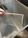 Pair of IKEA Style Metal Mesh Stacking Storage Drawers with Removable Dividers
