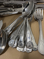 Large Lot Of Wallace Stainless Steel Flatware — 74 Pieces