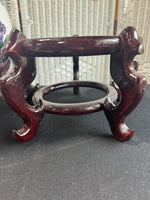 Large Floral Koi Fish Chinese Porcelain Fish Bowl Planter on Stand