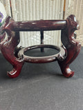 Large Floral Koi Fish Chinese Porcelain Fish Bowl Planter on Stand