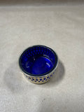EPNS Art Deco Cobalt Blue Salt Cellar // 2 Available // *** PRICED INDIVIDUALLY***