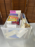 Bin of Assorted Craft Papers (bookmarks, cards, envelopes, etc)