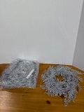 3-Piece Silver Glitter Table Wreaths