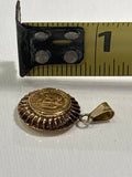 14K Gold Mexican Dos Pesos Pendant