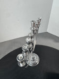 Kirklands Apropos Silver Tone Menorah with Box of Menorah Candles