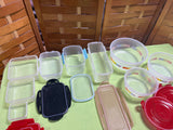 Assorted Plastic Food Storage Containers, 9 pc (A)
