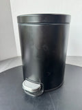 Unbranded Matte Black Metal Step Touch Trash Can