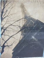 Eiffel Tower Print / Sepia Tone; Signed Bryan