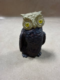 Resin Owl With Brass Face