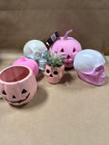 Pink Halloween Decor Items - 6 Pieces