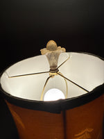 Art Deco Style Tropical Monkey Lamp With Palm Leaf Shade WORKS