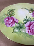 Floral Hand Painted Decorative Plate - Signed (B)