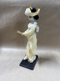 Japanese Bride Doll On Wooden Stand With Fan