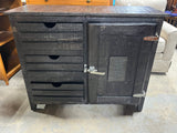 "Juniper Iron Works" Ice Box Style Cabinet, by Bernack S.A. Painels E. Serrados, Brazil***HEAVY ITEM***READ DETAILS ON PICK UP POLICY***