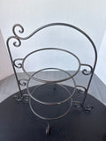Wrought Iron 3-Tier Plate Holder