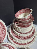 77-Piece Mason’s England Vista Pink China Set (2 AVAILABLE—PRICED INDIVIDUALLY AT $195 EACH SET)