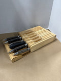 Assorted Knives With Knife Block Holder