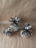 3 Pieces Silver Plated Goddinger Pineapple Candle Holders