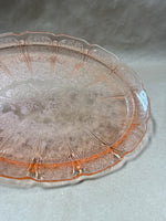Floral Pink Depression Oval Platter