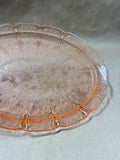 Floral Pink Depression Oval Platter