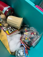 (A) Craftstor 2-Compartment Craft Storage Bin with Craft Supplies