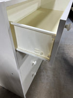 White Dresser, particle board back