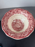 (A) Mason’s England Vista Pink China Footed Pekin Salad Bowl