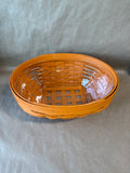 Orange Oval Longaberger Serving Basket With Liner
