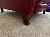 Barcalounger Red Leather Reclining Chair