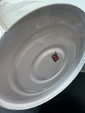 Retro White Painted Metal Trashcan