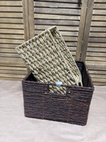 Pair of Storage Baskets with Wire Frames