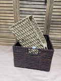 Pair of Storage Baskets with Wire Frames