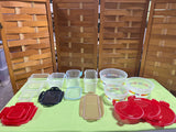 Assorted Plastic Food Storage Containers, 9 pc (A)
