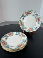 (F) 5-Piece Royal Doulton England The Majesty Collection Floradora Dessert Plates Set