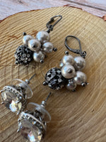 (E) Pair of Silver Tone Earrings