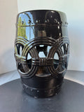 Black Open Lace Ceramic Garden Stool