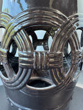 Black Open Lace Ceramic Garden Stool