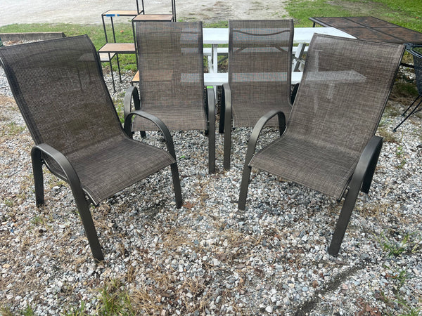 Set of 4 Stackable Patio Chairs