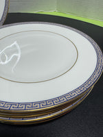 (K) 5-Piece Wedgwood England Palatia R4700 Greek Key Bone China Plates Set