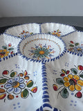 Divided Hand Painted Spanish Pottery Platter