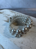Faux Pearl Wire Wrap Bracelet