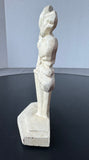 Antique John Wright Victorian Cream Painted Cast Iron Tulips Doorstop