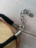 Black Velvet Silver Tone Pendant Choker