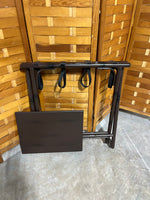 D-Luggage Rack with Shelf (Brown)