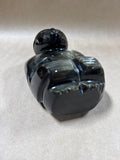 Sitting Black Obsidian Onyx Aztec Figure