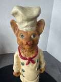 Resin Cat Chef Statue